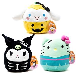 Sanrio Halloween Squishmallow Set of 3 (Hello Kitty, Cinnamoroll & Kuromi) 6.5 “